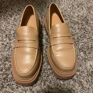 Tan AE loafers